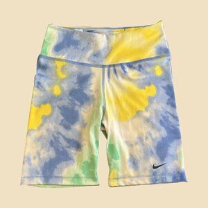 💚 Nike Women's One Gel Tie-Dye Multi-Color Small Bike Shorts